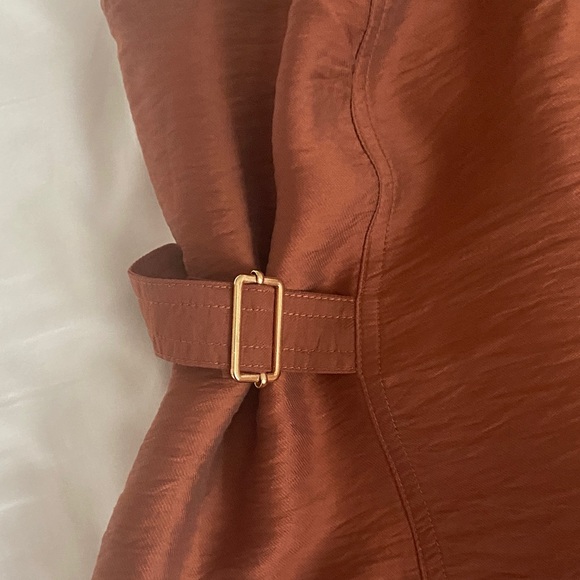 LOFT Rust Sleeveless Collared Button-Front Blouse - Picture 3 of 4